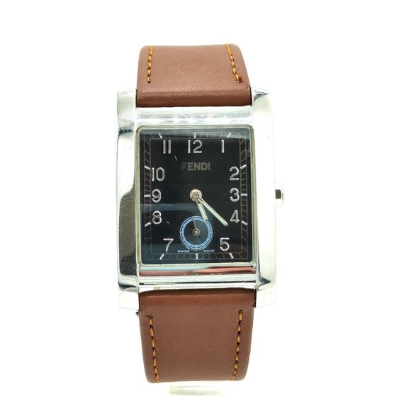 Fendi Watch 7000G Okoroji 27mm Unisex Black X Browns Running w/BOX